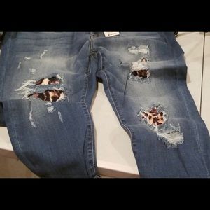 Judy Blue Plus Size Leopard Patch Jeans